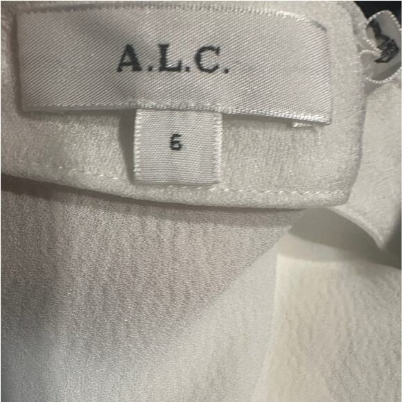 A.L.C White Career Top SIZE 6 Work Blouse Designer Professional Shell $375 - Picture 11 of 11